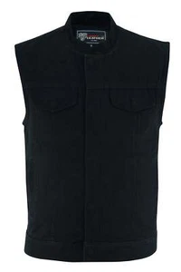 Chaleco de Motocicleta Negro Denim Club Chaleco de Vance Leather - Imagen 1 de 4