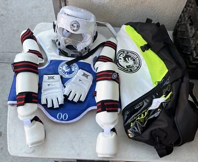 Dragon Martial Arts Taekwondo Protective Gear & Pads Size Small W Bag Looks New - Image 1 of 4