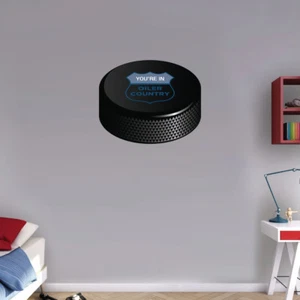 Edmonton Oilers Hockey Puck NHL Schild Logo Kunst Wanddekor Aufkleber - 12" oder 25" - Bild 1 von 1