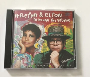 Aretha Franklin/Elton John-Through The Storm-US Promo CD Single - Picture 1 of 2