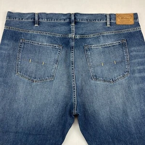 Polo Ralph Lauren Jeans Authentic Dungarees Mens 46Bx30 Blue Straight Leg Denim - Picture 1 of 9