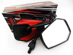 SUZUKI DR350 89-00 BLACK RED HEX SOKO MIRRORS - Bild 1 von 4