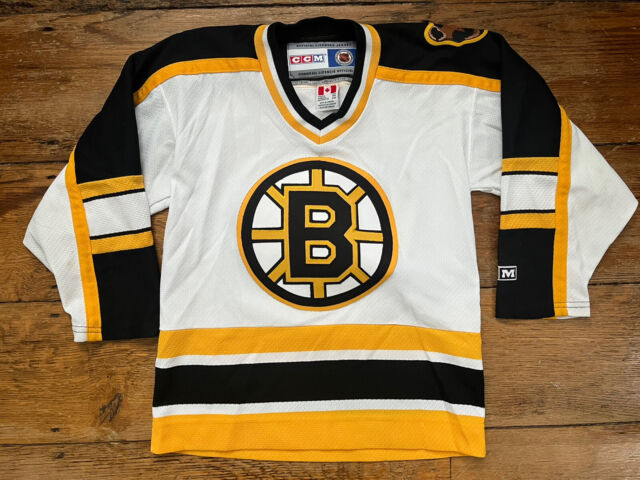 HAPPY GILMORE  Boston Bruins 1990's CCM Vintage White NHL Hockey Jersey