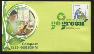 2011 Washington DC - Go Green - Compost - Fleetwood FDC - Picture 1 of 2