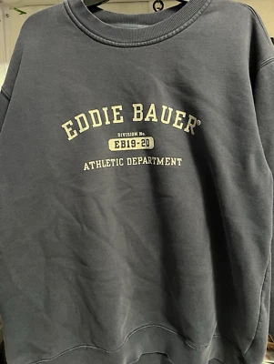 Sudadera De Colección Eddie Bauer Talla Grande Azul Marino Cuello Redondo Años 90 Y2K EE. UU. Foto 1 de 4