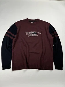 Vintage Harley Davidson Crewneck Sweater Lambswool Embroidered Size XL Vtg - Picture 1 of 5