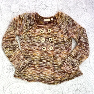 SLEEPING ON SNOW Marled Cardigan M anthropologie Chunky Knit Double Breasted - Image 1 of 4