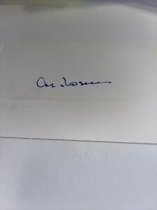 Al Rosen 1947 Cleveland Indians Signed 3x5 index Card