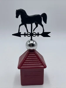 Avon's Red Weather Vane Decanter Cologne Bottle Deep Woods After Shave Empty - Picture 1 of 7