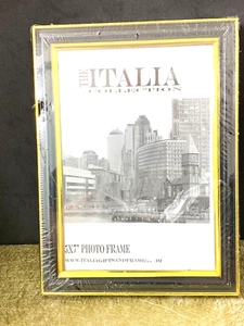 NEW the Italian Collection Black, Gold Photo Frame 5 X 7 - Picture 1 of 5