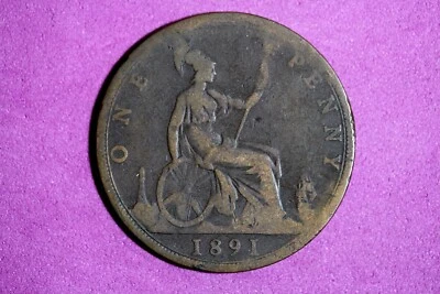 1891 Great Britain Bronze Penny #M20172 - Image 1 of 2