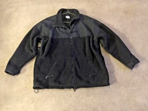 Military Shirt/Jacket Mens XLarge Black Coat Cold Weather Synthetic Fleece #248 - Picture 1 of 6