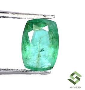 7x5 mm Certified Natural Emerald Cushion Cut 0.84 CTS Untreated Loose Gemstone - Picture 1 of 6