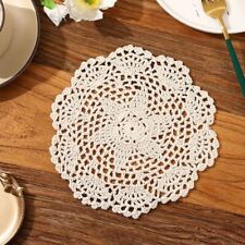 6Pcs/Lot Vintage Hand Crochet Lace Doilies Table Placemats Flower Coasters 8"