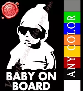 7" x 4" BABY ON BOARD Vinyl Decal Stickers Cool Funny Hangover Awesome - Bild 1 von 3