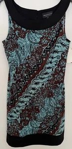 Connected Apparel Dress Multicolor Print Sleeveless Scoop Neck Sheath size 12 - Picture 1 of 9
