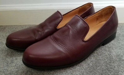 Mocasines de cuero Duke + Dexter hechos a mano Inglaterra talla 12 UK 12/12.5US Borgoña/Marrón Foto 1 de 4