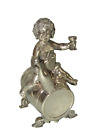 Novelty Silver Wmf Bacchus Silver Plated Bachus On A Barrel Signed Wmf