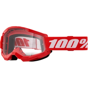 100-PERCENT  STRATA 2 GOGGLE RED CLEAR LENS    fitment in desc - Picture 1 of 1