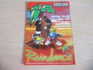 RAINDANCE - RATPACK RAINHAM - RAVE CLUB FLYER (PC) - Imagen 1 de 2