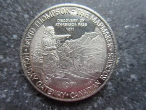 Jasper Dollar Indigenous Athabasca Pass 1971 David Thompson - Imagen 1 de 2