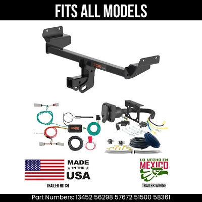For 16-18 Lincoln MKX Trailer Hitch 7Pin Wiring Harness Kit Fits All Models Curt - Imagem 1 de 4