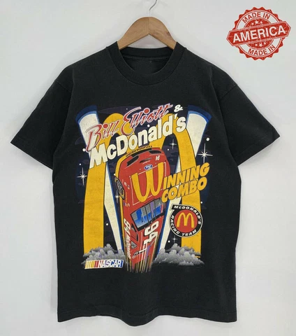 Vintage Nascar Bill Elliott McDonald?s Shirt, Car Racing Shirt, Unisex T-Shirt Cover
