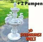 🔶Brunnen Springbrunnen Fischbrunnen mit 2 Pumpen Gartenbrunnen Stein BLACKFORM