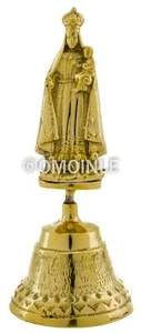 CAMPANA DE BRONCE CON IMAGEN PARA OSHUN BRASS BELL FOR OCHUN WITH IMAGE 7" INCH - Picture 1 of 6