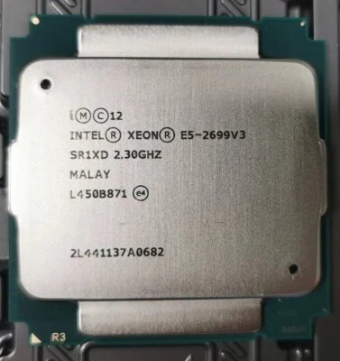Intel XEON E5-2699V3 CPU Socket LGA2011-3 compatiabe with X99 motherboard - Image 1 of 2