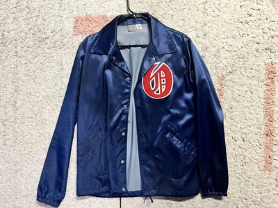 Ebbetts Field Oakland Oaks Navy Satin Coaches Jacket Size M - Image 1 of 4