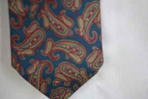 BULLOCKS Vintage Men’s Paisley Tie All Silk Imported Fabric Made In USA - Picture 1 of 7