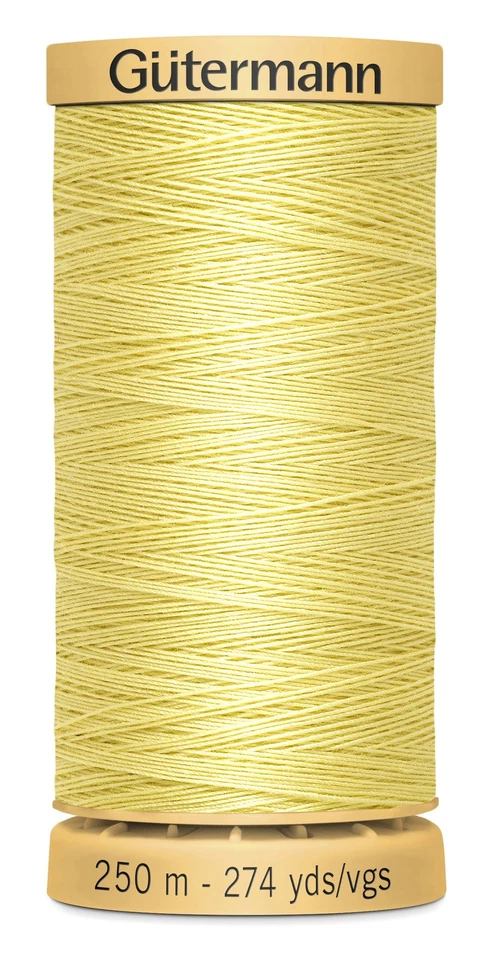 Gutermann Natural Cotton Thread 273yd-Light Yellow - Image 1 of 1