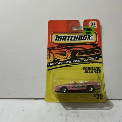 Matchbox 1987 Cadillac Allante MB72 Model Car 1:64 Scale Diecast PINK USED - Image 1 of 4