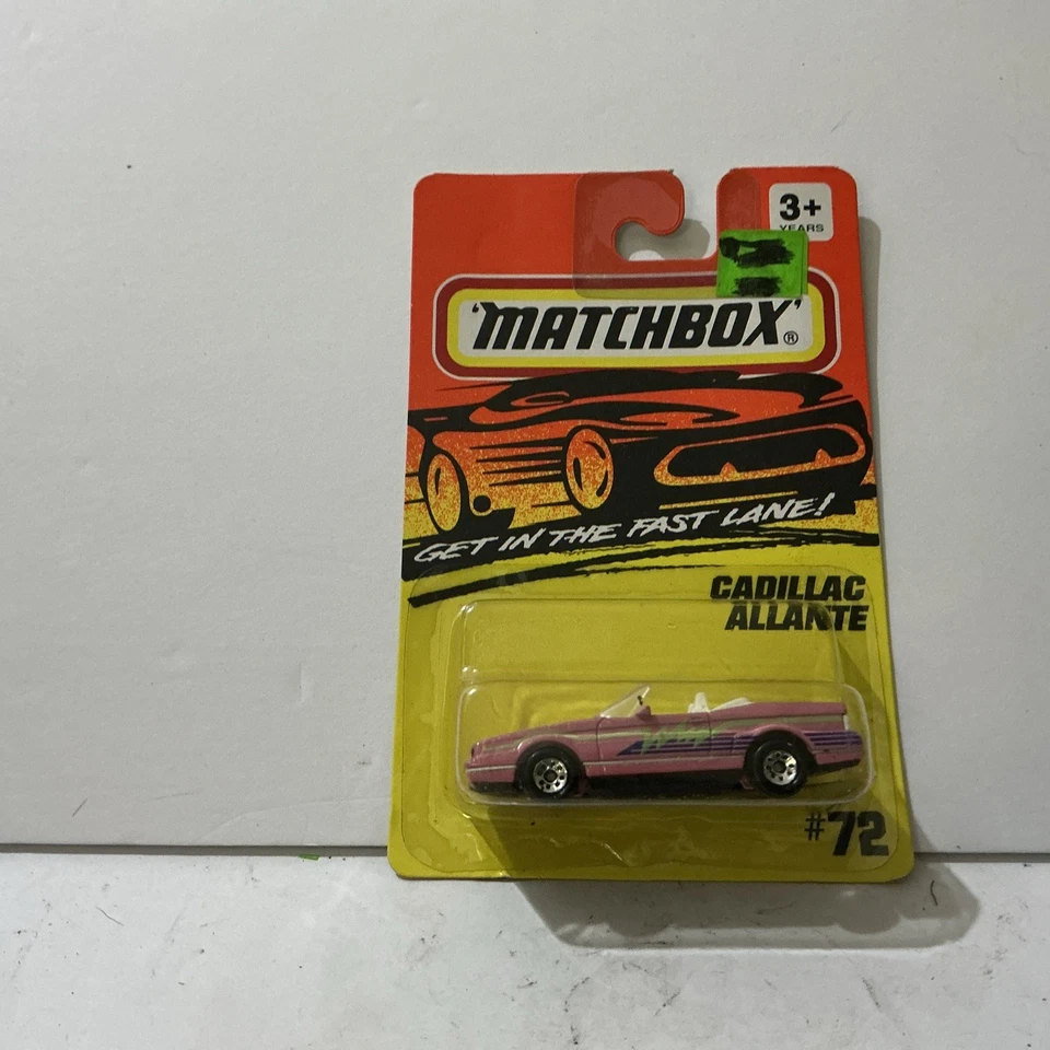 Matchbox 1987 Cadillac Allante MB72 Model Car 1:64 Scale Diecast PINK USED - Image 1 of 4