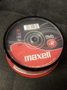 Maxell 16x DVD-R 4.7GB - 25 Discs (275520) Spindle Tub - Bild 1 von 2