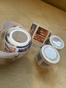 2 rolls of 100 USPS Forever Flags 2024, $146 Retail, Free Shipping, Never Expire - Picture 1 of 4