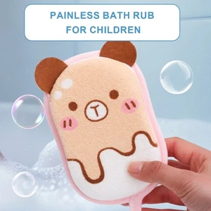 Cute Animal Design Baby Bath Scrubber for 0 to 3 Years Toddler Shower Sponge - Picture 1 of 12