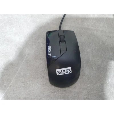 Acer M-SBR-ACR2 Optical Mouse Black PS/2 Wired Scroll Wheel 3-Button for Desktop - Image 1 of 4