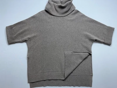 LL Bean Merino Wool Blend Cowl Neck Sweater Womens Size XS-S Oversized Brown - Image 1 of 4