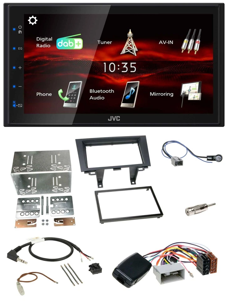JVC USB Bluetooth Lenkrad DAB 2DIN Autoradio für Honda CRV 2006-2012 - Bild 1 von 4