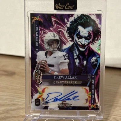 Drew Allar 2025 Wild Card True 1 de 1 Auto Joker Purple Refractor RC 1/1 Foto 1 de 4