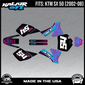 Graphics Kit for KTM 50SX (2002-2008) MINI ADVENTURE PRO SR JR Fatality-Magenta - Picture 1 of 4