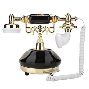 MS-9107 Ceramic Gold Flower Pattern Antique Telephone Home Decor Desk Phone FY - Afbeelding 1 van 8