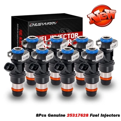 8 inyectores de combustible nuevos actualizados 25317628 para GMC Envoy XL XUV 2003 2004 5,3 L V8 Foto 1 de 4