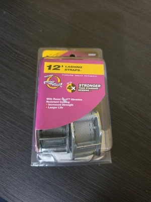 New Master Lock 12’ Lashing Straps with Steel Buckles 2 in pkg 3060DAT Free Ship - Image 1 of 4