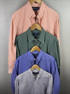 Lot Of 4 Polo Ralph Lauren Long Sleeve Button Down Shirts Men's L - Picture 1 of 24