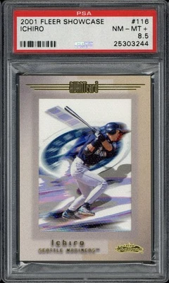2001 Fleer Showcase #116 Ichiro Suzuki Mariners PSA 8.5 RC /500 - Image 1 of 2