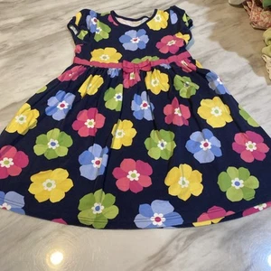 Gymboree Dress Size 7 Super Cute Floral Pattern Pink Bow - Picture 1 of 12