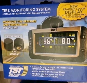 TST TPMS TST-507-RV-4-C Color Monitor 4 Cap Sensor Tire Monitor System - BNA - Picture 1 of 5